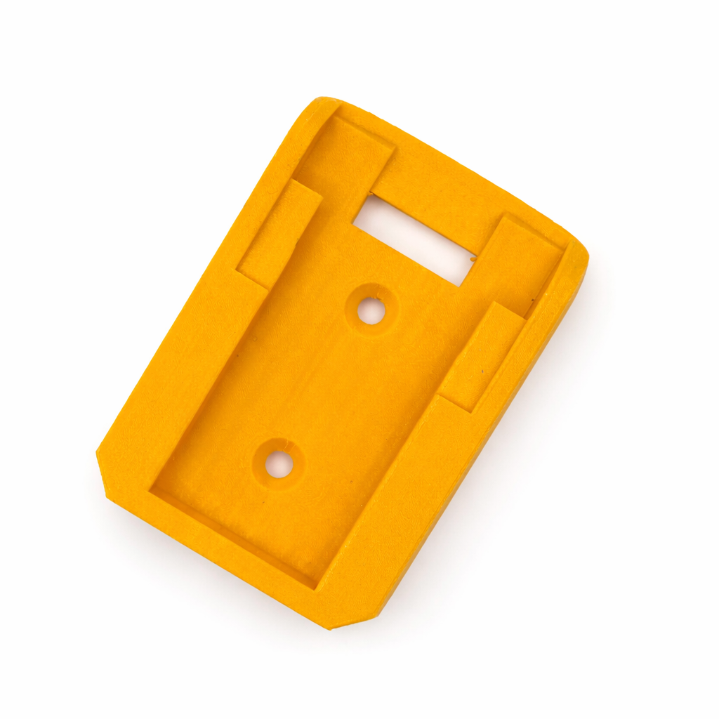 Yellow plastic tool on a white background