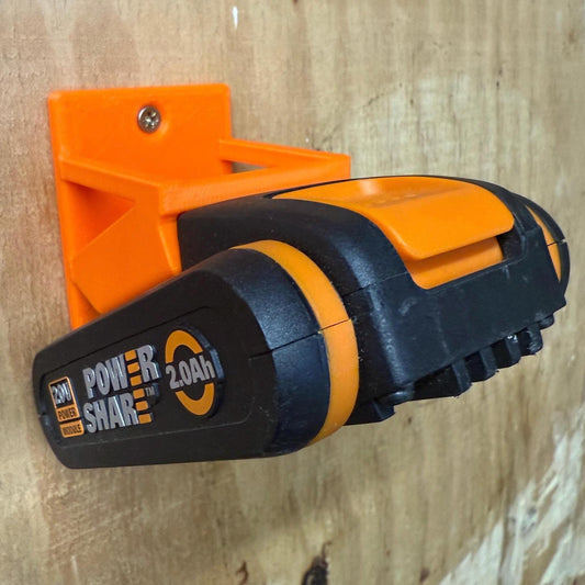 4 Pack Worx 20V Battery Wall Storage Holder (UK/EU Batteries)